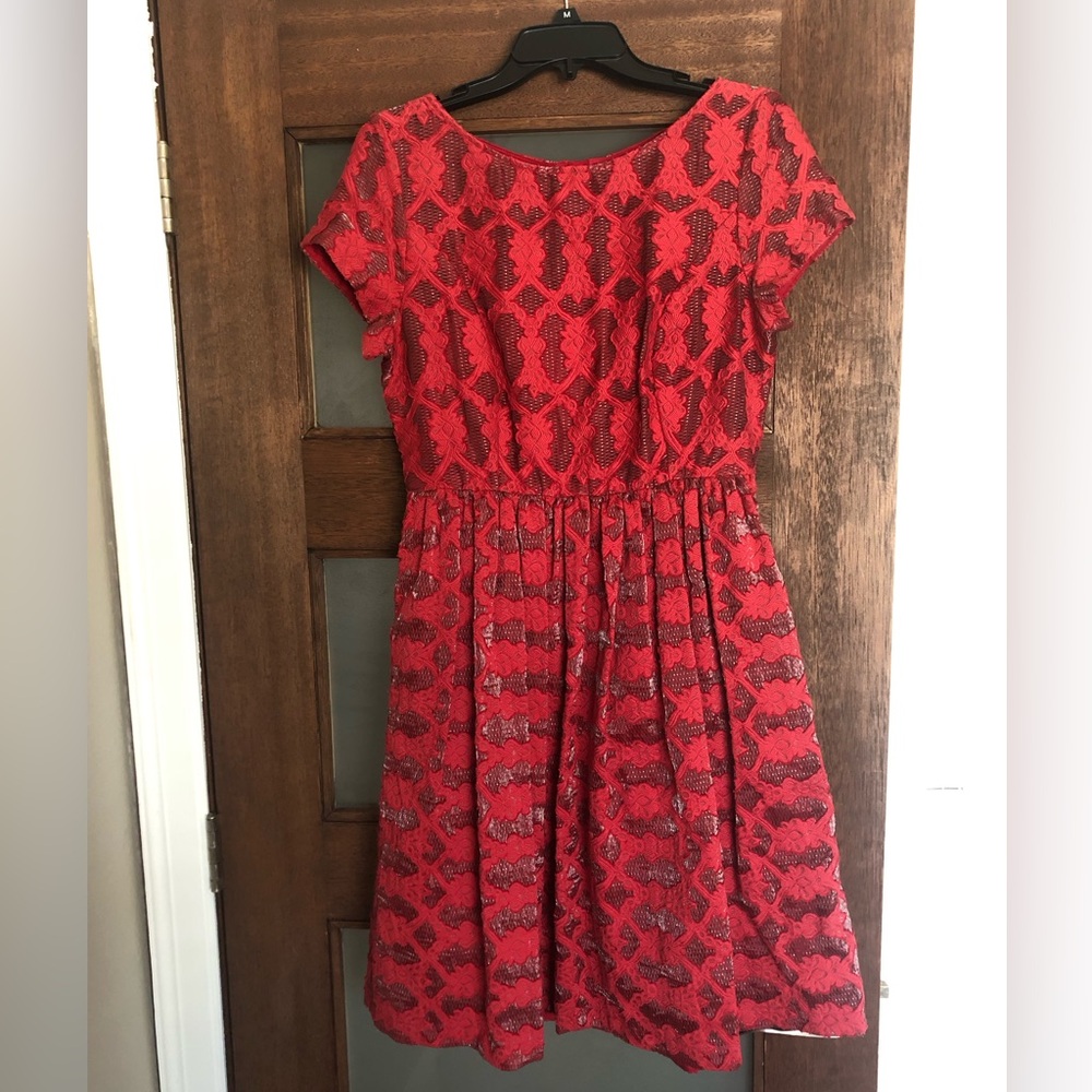 Anthropologie Moulinette Soeurs Red Dress
